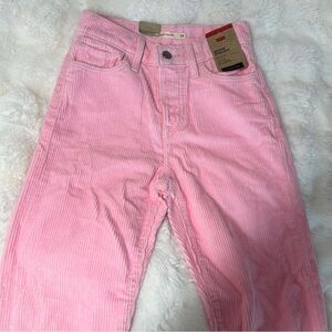 Levi’s High Rise Wedgie Straight Pink Corduroy Pant 💞